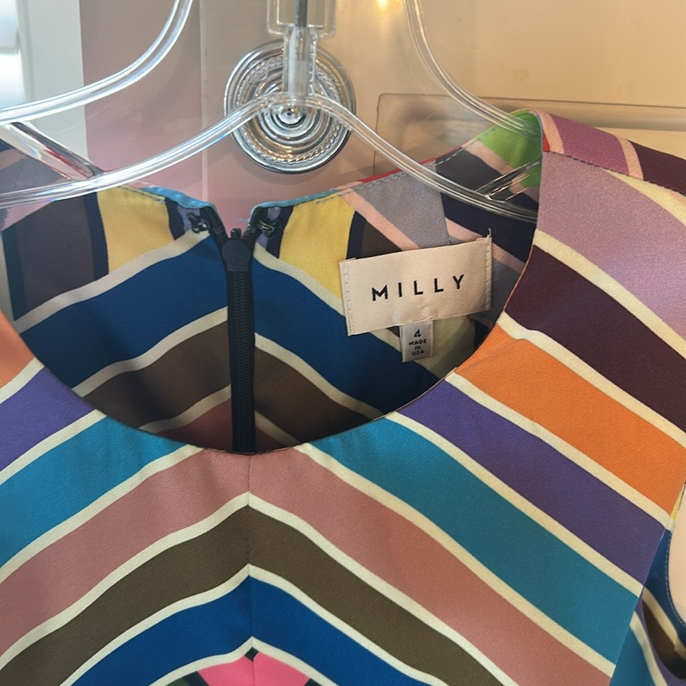 Milly Colorful Chevron Mini Dress - Picture 2 of 4
